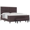 vidaXL Boxrug&oacute;s &aacute;gy matracmal S&ouml;t&eacute;t Barna 180 x 200 cm sz&ouml;vet
