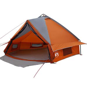 vidaXL Teepee s&aacute;tor 8 fős 8 szem&eacute;lyes Sz&uuml;rke &eacute;s narancs