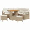 vidaXL Kerti Kanap&eacute; Szett p&aacute;rn&aacute;val t&aacute;rol&oacute;val 8 pcs Beige &eacute;s kr&eacute;m