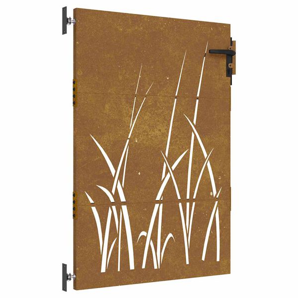 vidaXL fűmint&aacute;s corten ac&eacute;l kerti kapu 85 x 150 cm