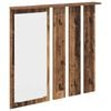 vidaXL Fali Kab&aacute;thorog polcokkal R&eacute;gi fa 84 x 10 x 80 cm Faanyag