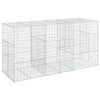 vidaXL horganyzott vas gabion kos&aacute;r fed&eacute;llel 300 x 100 x 150 cm