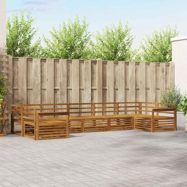 vidaXL &Uuml;lőgarnit&uacute;r&aacute;k 7 pcs Term&eacute;szetes T&ouml;m&ouml;r Ak&aacute;cfa