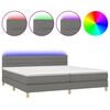vidaXL s&ouml;t&eacute;tsz&uuml;rke sz&ouml;vet rug&oacute;s &eacute;s LED-es &aacute;gy matraccal 200x200 cm