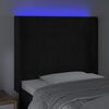 vidaXL fekete b&aacute;rsony LED-es fejt&aacute;mla 103x16x118/128 cm