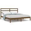 vidaXL Super King m&eacute;zbarna t&ouml;m&ouml;r fa &aacute;gykeret 180 x 200 cm