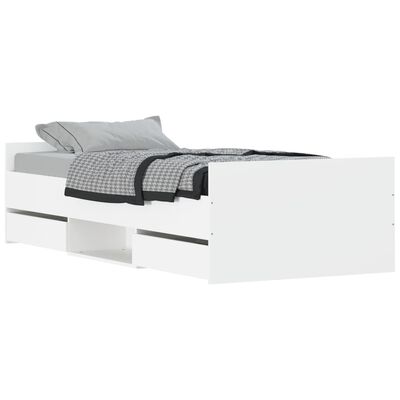 vidaXL fehér ágykeret fej- és lábtámlával 90 x 190 cm