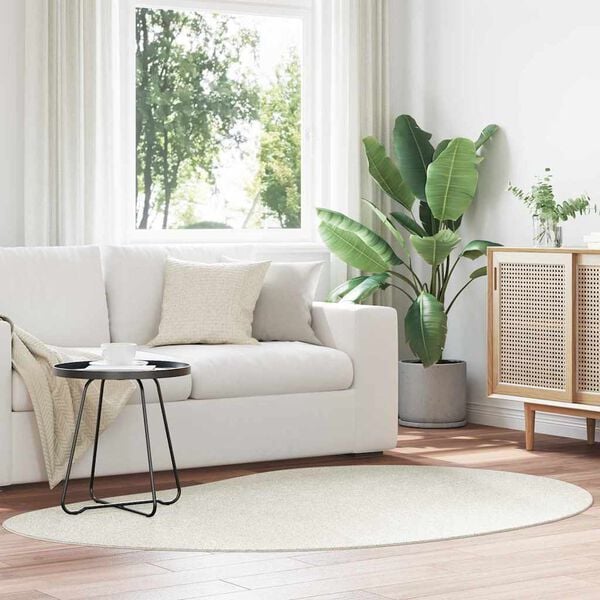 vidaXL Szőnyeg Kr&eacute;m 140 x 200 cm Poli&eacute;szter