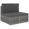 vidaXL sz&uuml;rke polyrattan k&ouml;z&eacute;pső kanap&eacute;elem