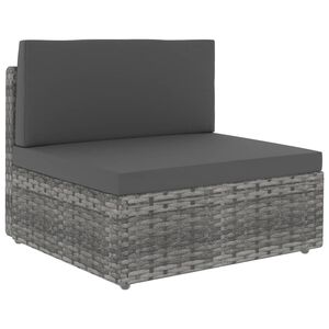 vidaXL sz&uuml;rke polyrattan k&ouml;z&eacute;pső kanap&eacute;elem