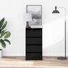 vidaXL Fi&oacute;kos szekr&eacute;ny fi&oacute;kkal Fekete 40 x 41 x 76 cm Faanyag
