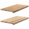 vidaXL ablakp&aacute;rk&aacute;nyok 2 db kezeletlen 80x40x2 cm t&ouml;m&ouml;r fa t&ouml;lgyfa