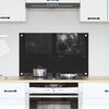 vidaXL Konyhai splashback Fekete 80 x 50 cm edzett üveg