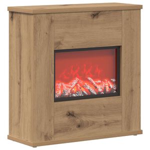 vidaXL Elektromos kandall&oacute; K&eacute;zműves T&ouml;lgy 47 x 18 x 48 cm Szerelt fa