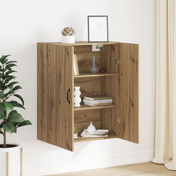 vidaXL Fali Szekr&eacute;ny Artisan t&ouml;lgy 69,5 x 34 x 90 cm Faanyag