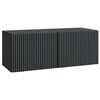 vidaXL Fali TV szekr&eacute;ny Fekete 78,5 x 31 x 30 cm Szerelt Fa
