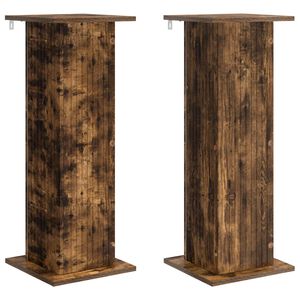vidaXL N&ouml;v&eacute;ny&aacute;llv&aacute;ny 2 db F&uuml;st&ouml;s T&ouml;lgy 30,5 x 30 x 80,5 cm Szerelt Fa