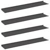 vidaXL Lebegő polc 4 db Fekete 100 x 18 x 2,5 cm Ac&eacute;l