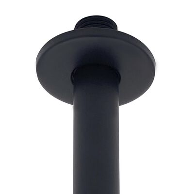 vidaXL fekete kerek rozsdamentes acél zuhanytartókar 20 cm