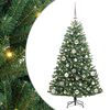 vidaXL Műanyag Hajtogat&oacute;s Kar&aacute;csonyfa Z&ouml;ld 120 cm PVC &eacute;s f&eacute;m