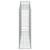 vidaXL 13 db íves horganyzott vas gabion kosár 200x30x100/120 cm