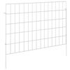 vidaXL Kerti ker&iacute;t&eacute;s kar&oacute;kkal 12 db 75 x 50 cm Horganyzott Ac&eacute;l Ez&uuml;st
