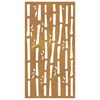 vidaXL bambuszmint&aacute;s corten ac&eacute;l kerti fald&iacute;sz 105 x 55 cm