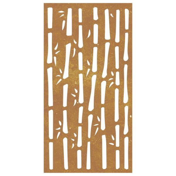 vidaXL bambuszmint&aacute;s corten ac&eacute;l kerti fald&iacute;sz 105 x 55 cm