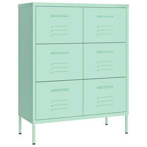 vidaXL mentaz&ouml;ld ac&eacute;l fi&oacute;kos szekr&eacute;ny 80 x 35 x 101,5 cm