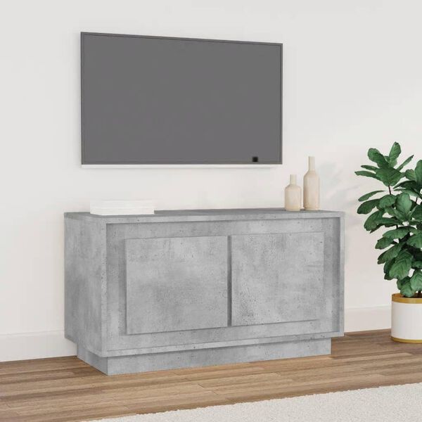vidaXL betonszürke szerelt fa TV-szekrény 80x35x45 cm