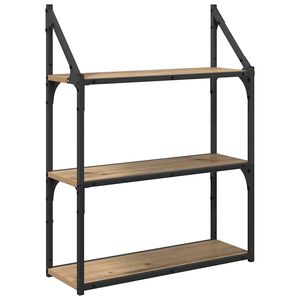 vidaXL Falpolc Falra szerelhető Artisan t&ouml;lgy 60 x 21 x 78,5 cm