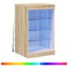 vidaXL sonoma t&ouml;lgy sz&iacute;nű t&aacute;lal&oacute;szekr&eacute;ny LED-ekkel 41 x 37 x 67 cm