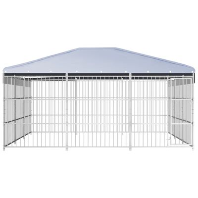 vidaXL kültéri kutyakennel tetővel 450 x 450 x 200 cm