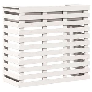 vidaXL feh&eacute;r k&uuml;lt&eacute;ri t&ouml;m&ouml;r fenyőfa b&aacute;rasztal 113,5 x 50 x 103 cm