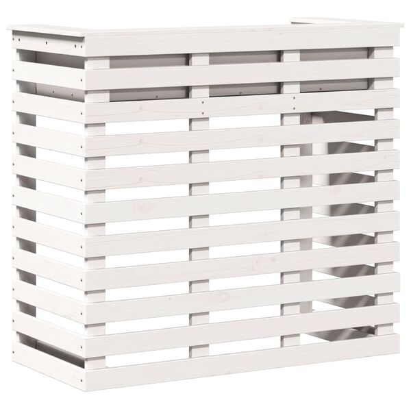 vidaXL feh&eacute;r k&uuml;lt&eacute;ri t&ouml;m&ouml;r fenyőfa b&aacute;rasztal 113,5 x 50 x 103 cm