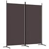 vidaXL 2 paneles barna sz&ouml;vet parav&aacute;n 175x180 cm