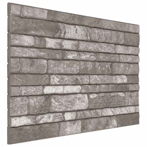 vidaXL Fali panelek 10 db 100 x 50 cm S&ouml;t&eacute;tsz&uuml;rke EPS Hab