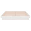 vidaXL Double fehér tömör fa ágykeret 135 x 190 cm