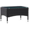 vidaXL fekete polyrattan doh&aacute;nyz&oacute;asztal 60 x 40 x 36 cm