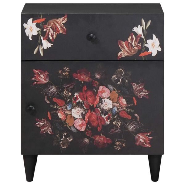 vidaXL Éjjeli asztal fiókkal Sokszínű 50 x 33 x 60 cm Tömör Mangófát