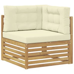 vidaXL K&uuml;lt&eacute;ri Sarokkanap&eacute; T&ouml;m&ouml;r Ak&aacute;cfa Feh&eacute;r