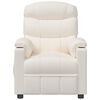 vidaXL krémszínű műbőr elektromos masszázsfotel