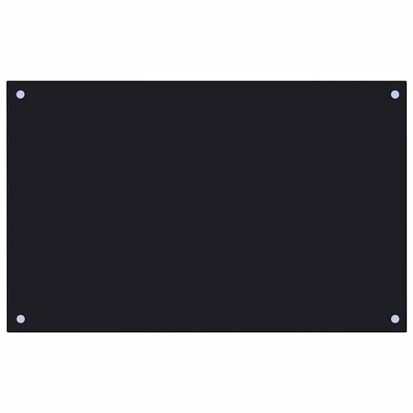 vidaXL 2 db fekete edzett üveg konyhai falburkoló 80 x 50 cm