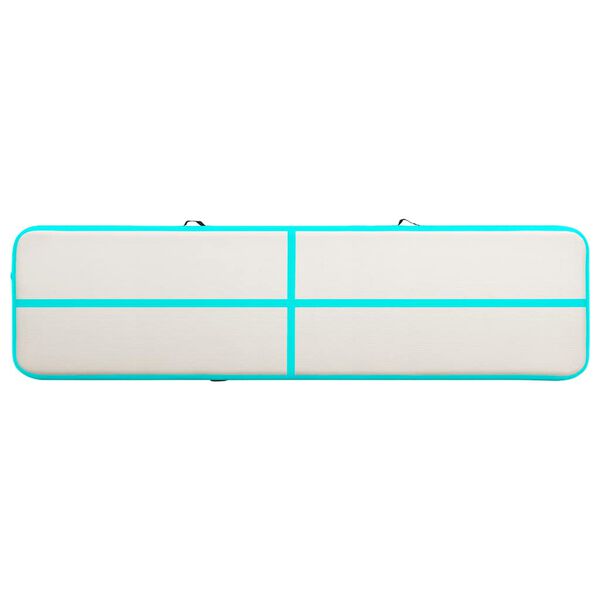 vidaXL z&ouml;ld PVC felf&uacute;jhat&oacute; tornamatrac pump&aacute;val 700 x 100 x 20 cm