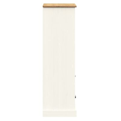 vidaXL VIGO fehér tömör fenyőfa könyvespolc 60x35x114,5 cm