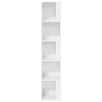 vidaXL magasfényű fehér forgácslap sarokszekrény 33 x 33 x 164,5 cm