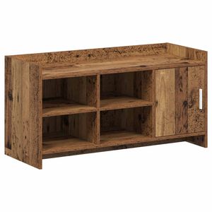 vidaXL Cipőszekr&eacute;ny t&aacute;rol&oacute;val Antik Fa 100 x 39,5 x 51 cm Szerelt Fa