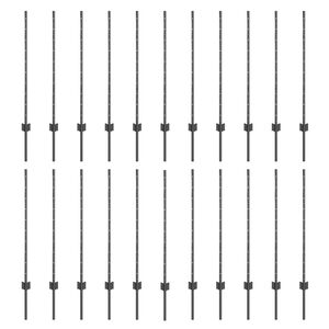 vidaXL Ker&iacute;t&eacute;soszlop 22 pcs Sz&uuml;rke 140 cm Ac&eacute;l