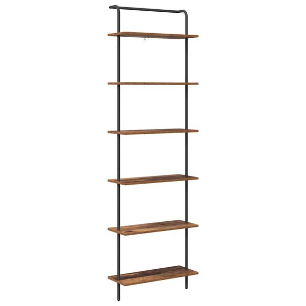 vidaXL K&ouml;nyvespolc &Ouml;reg fa 60 x 24 x 203 cm Faanyag