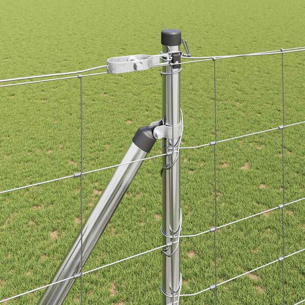 vidaXL Ker&iacute;t&eacute;soszlop Galvaniz&aacute;lt 25 x 1,6 m Ac&eacute;l